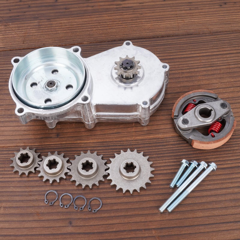 MTATCN Heavy Duty Transmission Gear Reduction Box Clutch Twin-chain for 47cc 49cc 2-stroke Pocket Mini Bike T8F 11T 13T 14T 17T 20T Teeth - Image 3